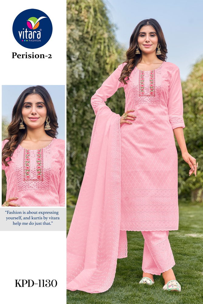 Perison Vol 2 By Vitara Designer Cotton Embroidery Readymade Suits Wholesale Market In Surat
